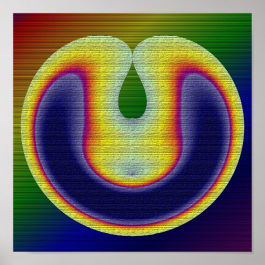 Poster Couleurs arc-en-ciel rouge jaune Abstrait (Devant)
