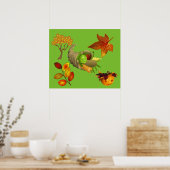 Poster Couleurs automne Maple Thanksgiving Cornucopia (Cuisine)