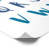 Poster Couleurs bleues Alphabet lettres majuscules Salle (Coin)