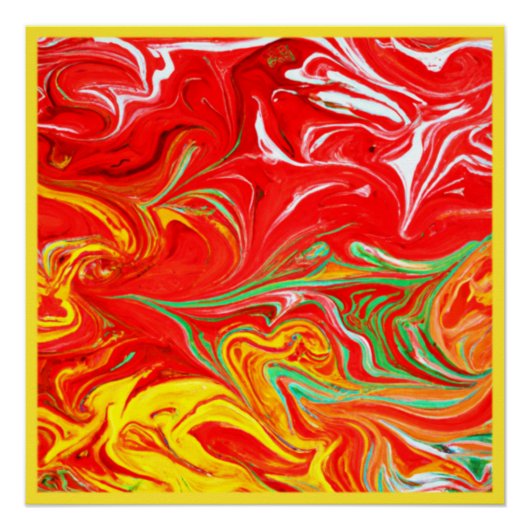 Poster Couleurs chaudes Art Motif. Acheter maintenant (Devant)