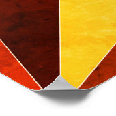 Poster Couleurs chaudes et formes géométriques angulaires (Coin)