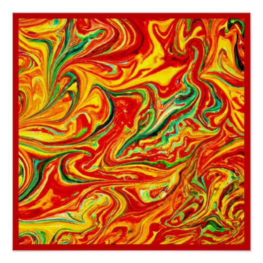 Poster Couleurs Chaudes Peinture Motif. Commandez dès mai (Devant)