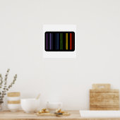 Poster Couleurs codées – Art de code-barres (Cuisine)
