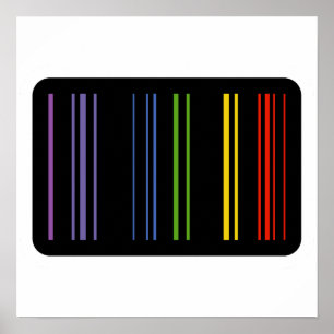 Poster Couleurs codées – Art de code-barres