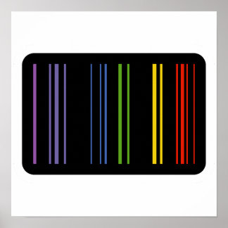 Poster Couleurs codées – Art de code-barres