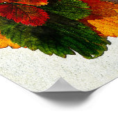 Poster Couleurs colorées des feuilles d'automne (Coin)
