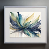 Poster Couleurs Cool Muet Aquarelle Conception abstraite 