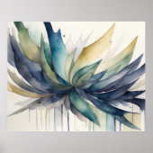 Poster Couleurs Cool Muet Aquarelle Conception abstraite  (Devant)