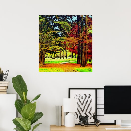 Poster Couleurs d'automne (Bureau à domicile)