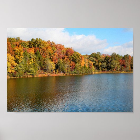 Poster Couleurs d'automne du lac Russell (Devant)
