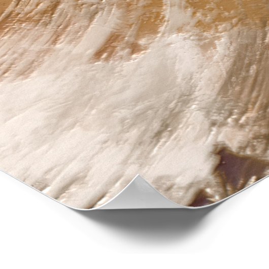 Poster Couleurs de café Abstraites Paint Strokes (Coin)