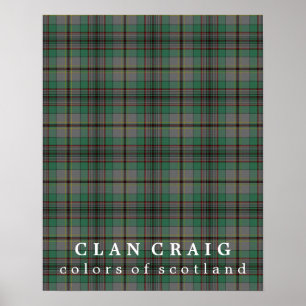 Poster Couleurs de Craig de clan de tartan de l'Ecosse