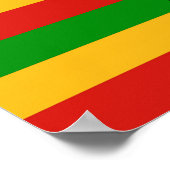 Poster COULEURS DE DRAPEAU RASTAFARI + votre texte (Coin)