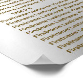 Poster Couleurs de fête de mariage Fleurs roses argentées (Coin)