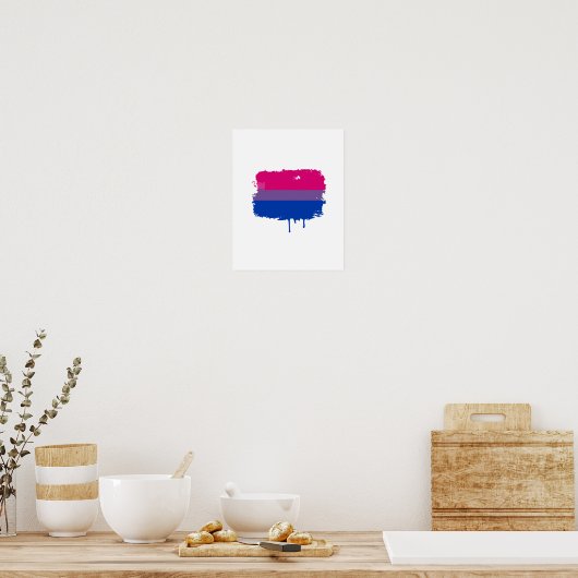 Poster Couleurs de fierté bisexuelle (Cuisine)