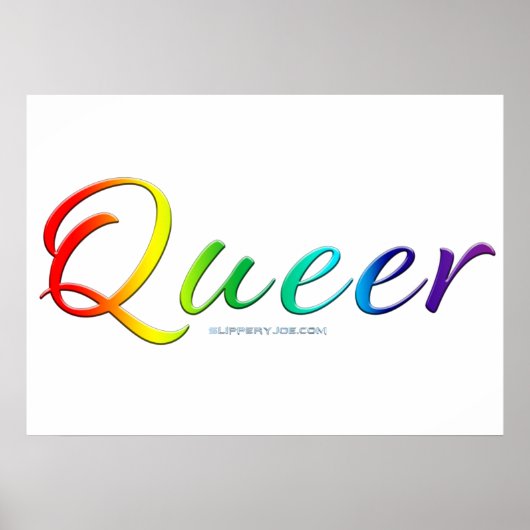 Poster Couleurs de fierté queer de SlipperyJoe symbole fi (Devant)