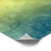 Poster Couleurs de Grunge - Jaune & Bleu (Coin)