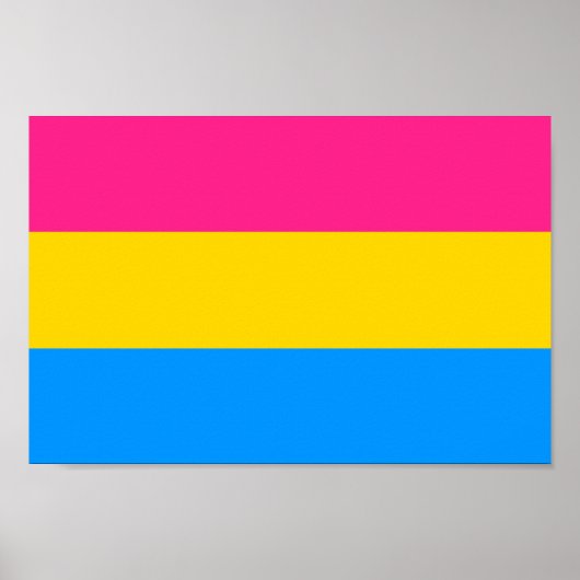 Poster Couleurs de la fierté pansexuelle (Devant)