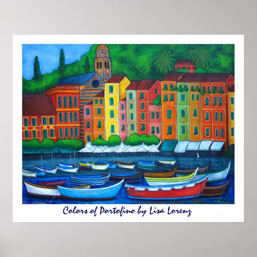 Poster Couleurs de la peinture Portofino Imprimer (Devant)
