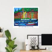 Poster Couleurs de la peinture Portofino Imprimer (Bureau à domicile)