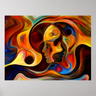 Poster Couleurs de la série Mind. Conception faite d'élém
