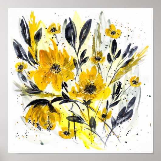 Poster Couleurs de l'année Aquarelle moderne Floral (Devant)