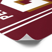 Poster Couleurs de l'école supérieure LETTERMAN MAROON (Coin)