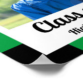 Poster Couleurs de l'école verte et noire (Coin)