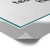 Poster Couleurs de l'équipe de volley-ball gris turquoise (Coin)