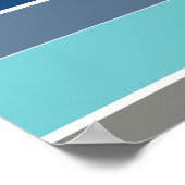 Poster Couleurs de l'océan Vagues Art Abstrait moderne (Coin)