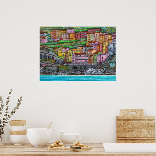 Poster Couleurs de Manarola Imprimer (Cuisine)
