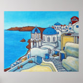 Poster Couleurs de Santorin Imprimer par Lisa Lorenz (Devant)