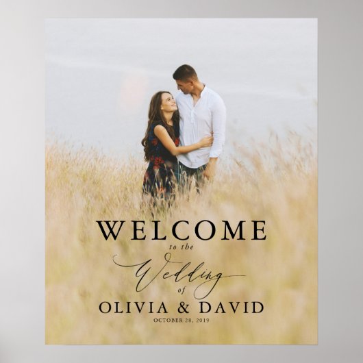 Poster Couleurs de texte modifiables Mariage moderne Bien (Devant)