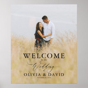 Poster Couleurs de texte modifiables Mariage moderne Phot