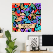 POSTER COULEURS D'EAU NUMÉRIQUE NEUROGRAPHIQUE (Bureau à domicile)