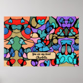 POSTER COULEURS D'EAU NUMÉRIQUE NEUROGRAPHIQUE (Devant)