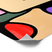 POSTER COULEURS D'EAU NUMÉRIQUE NEUROGRAPHIQUE (Coin)