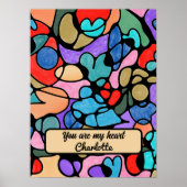 POSTER COULEURS D'EAU NUMÉRIQUE NEUROGRAPHIQUE (Devant)