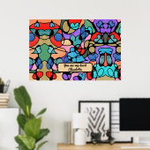 POSTER COULEURS D'EAU NUMÉRIQUE NEUROGRAPHIQUE (Bureau à domicile)