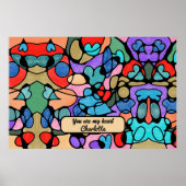 POSTER COULEURS D'EAU NUMÉRIQUE NEUROGRAPHIQUE (Devant)