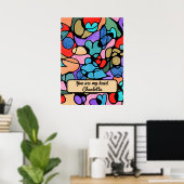 POSTER COULEURS D'EAU NUMÉRIQUE NEUROGRAPHIQUE (Bureau à domicile)