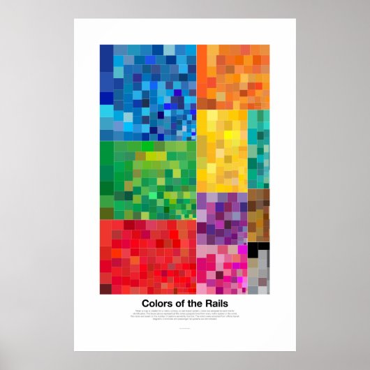 Poster Couleurs des rails (clair) (Devant)