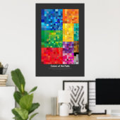 Poster Couleurs des rails (foncé) (Bureau à domicile)