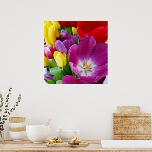 Poster couleurs des tulipes (Cuisine)