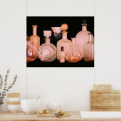 Poster Couleurs Douces Sur Des Flacons De Parfum Rétro Su (Cuisine)
