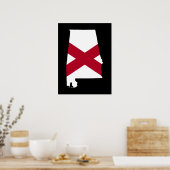 Poster Couleurs du drapeau de l'Alabama (Cuisine)
