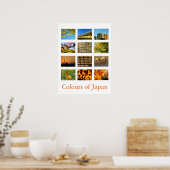 Poster Couleurs du Japon (jaune/orange) (Cuisine)