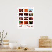 Poster Couleurs du Japon (rouge/vermillon) (Cuisine)