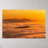 Poster Couleurs du lever de soleil et nuages (Devant)