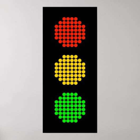 Poster Couleurs du point stoplight (Devant)